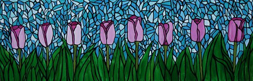 Little pink tulips for you by Rachel Olynuk