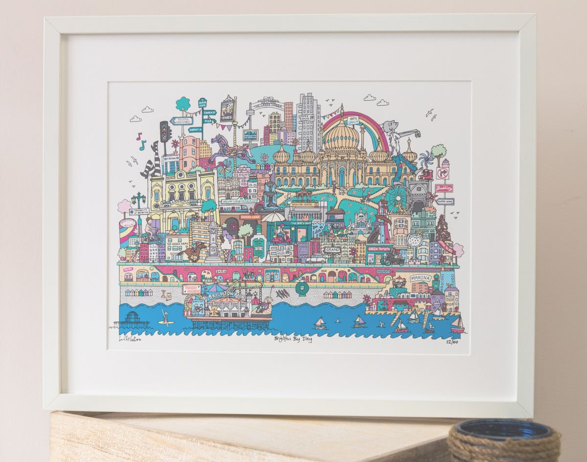Brighton by Day (Unframed) A3 by Lauren Nickless