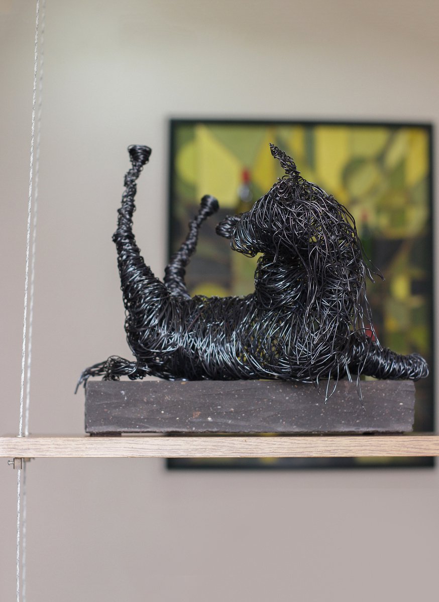 Expressive Animal Sculpture By Karen Axikyan, 13 X 11", Last Attempt, Original Artwork