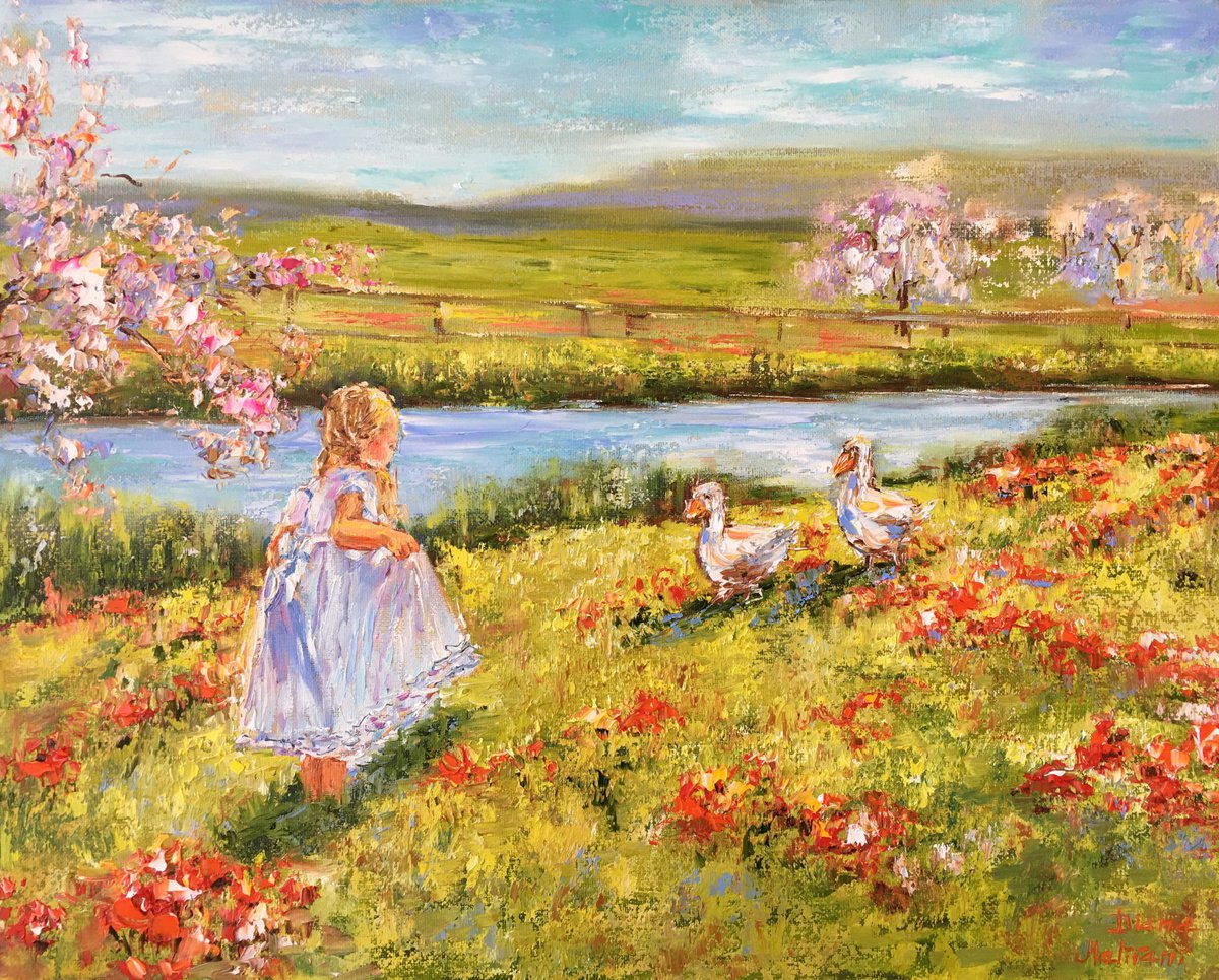 Rencontre Matinale By Diana Malivani, 20 X 16, Artwork For Sale On Artfinder