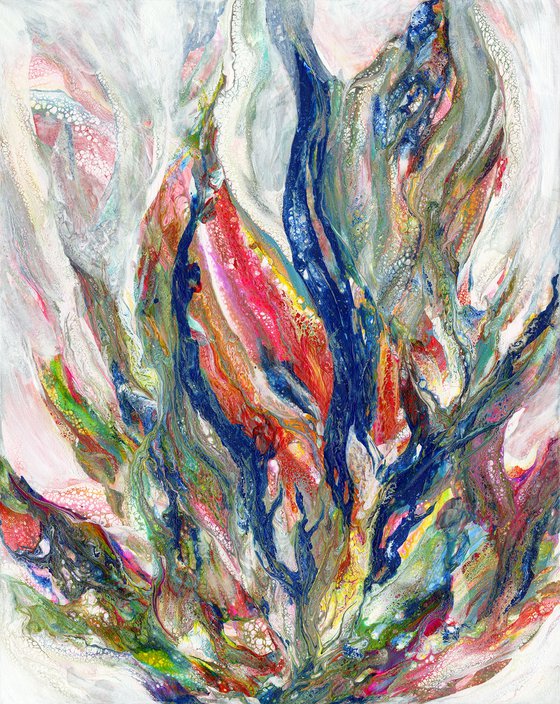 Organic Ecstasy 70  - Abstract Painting  by Kathy Morton Stanion