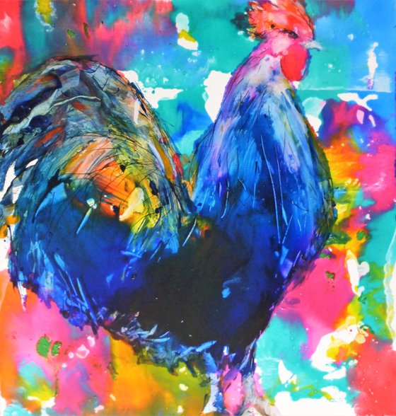 Painting. Cock