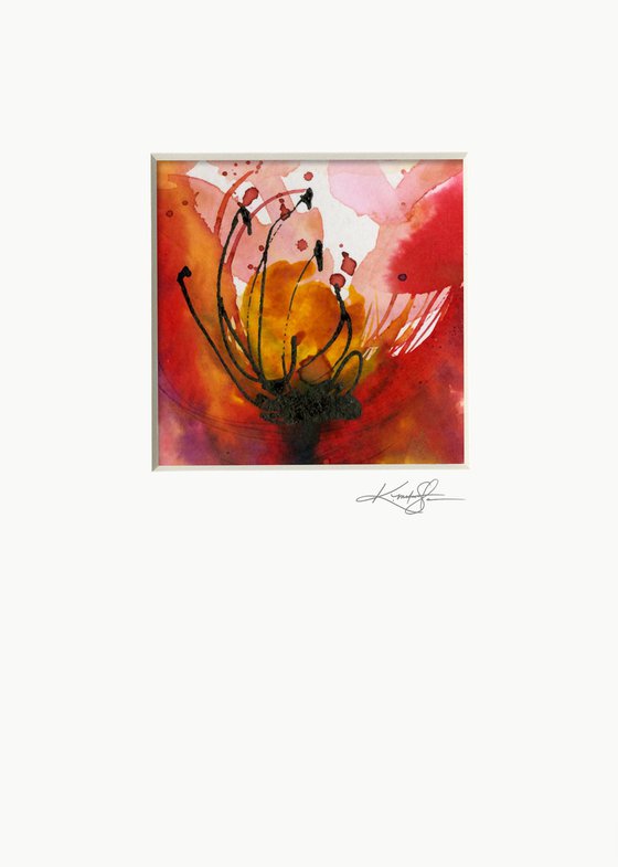 Soul Flower Collection 11 - 3 Flower Paintings by Kathy Morton Stanion