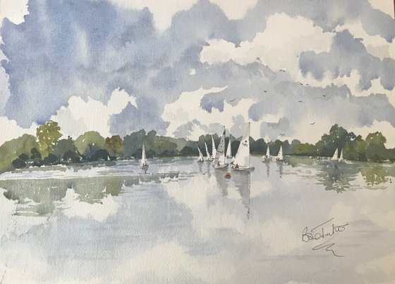 Sailing At Earswood Lake