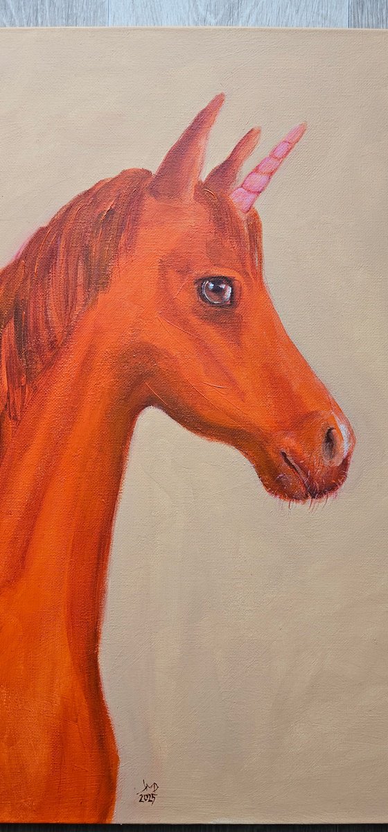 My intrepid orange chestnut unicorn