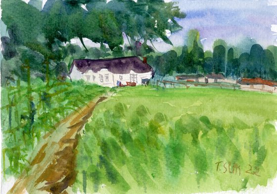 The white house at the Hellingly, England