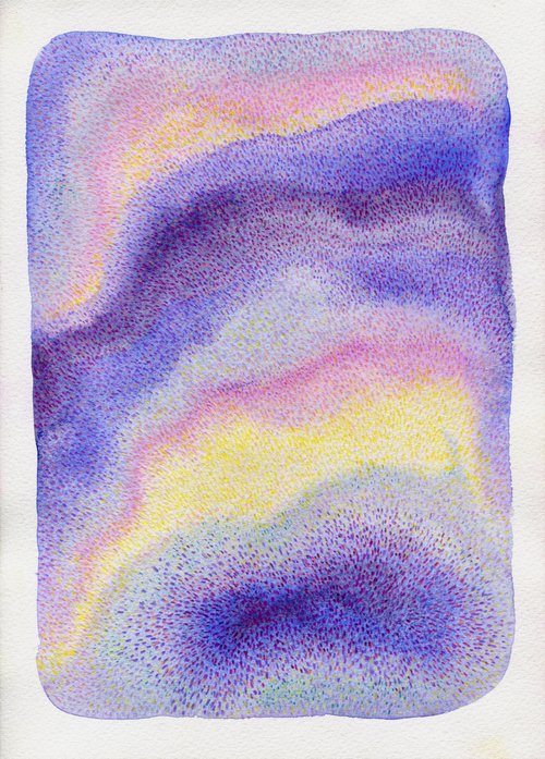 Mixed media abstract violet palette artwork by Liliya Rodnikova