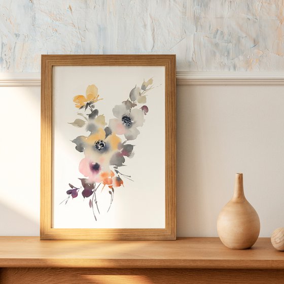 Abstract Watercolor Florals II