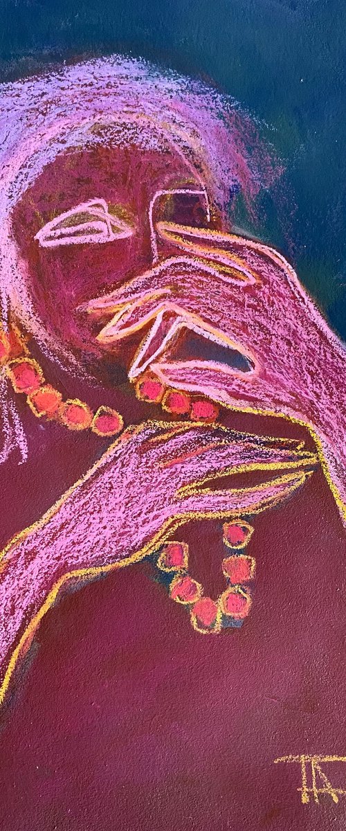 Red beads. by Tatjana Auschew