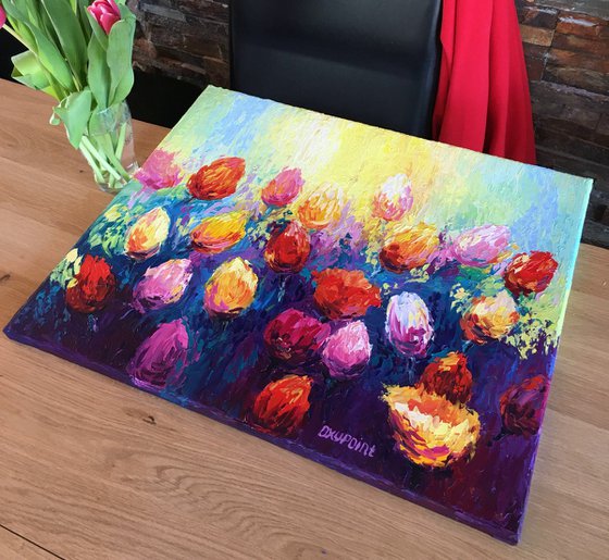 "Tulips" flowers art