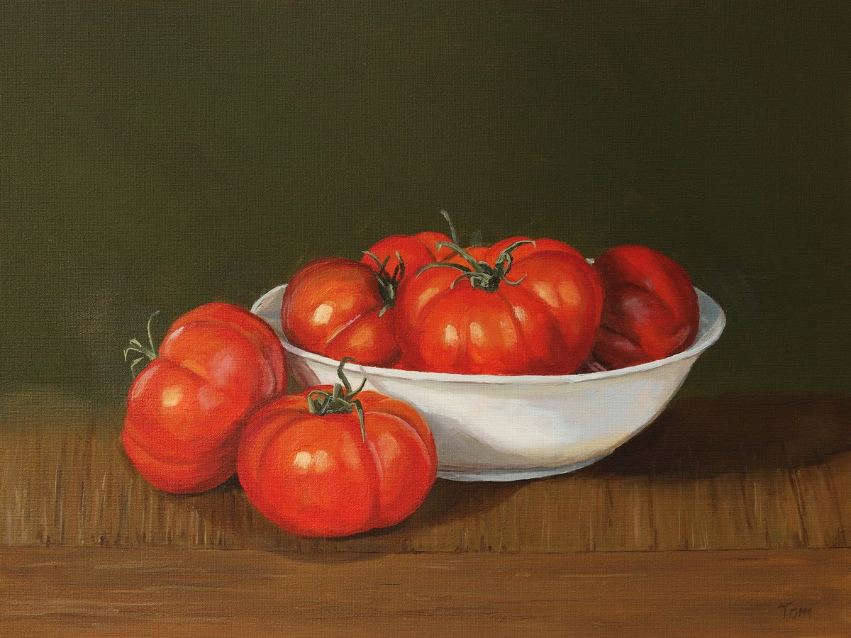 Pantano Romanesco tomatoes in a bowl by Tom Clay