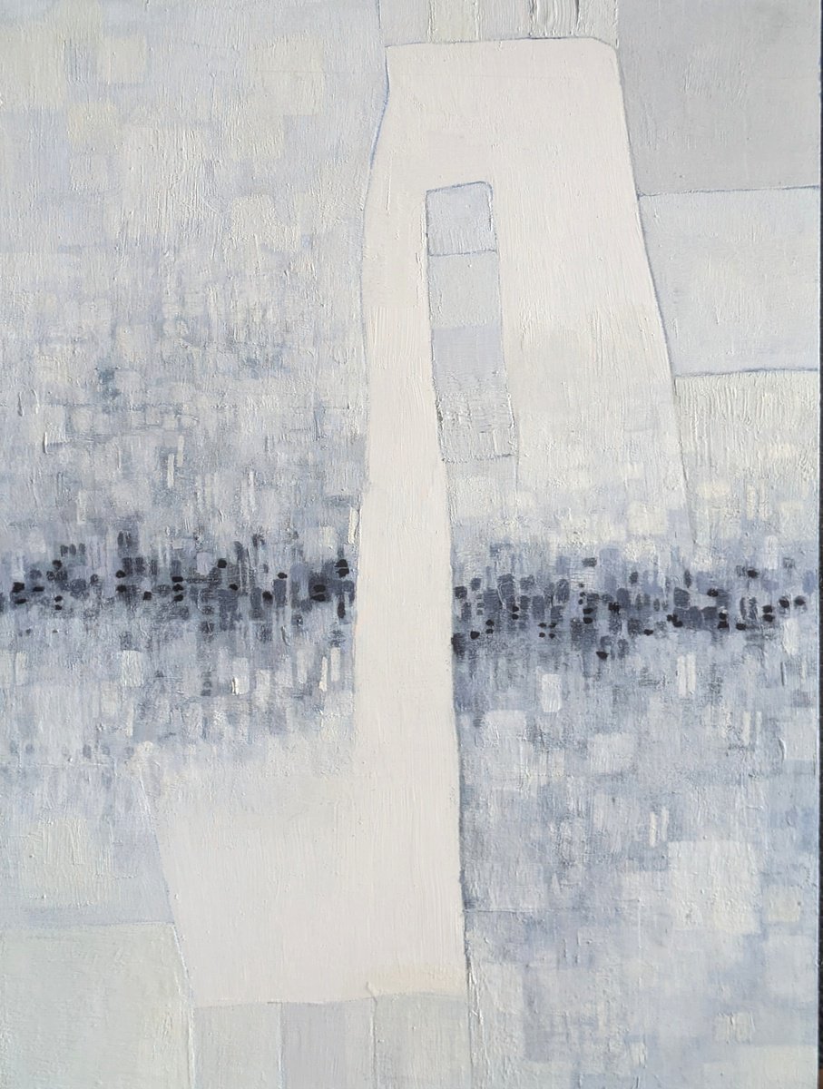 Abstract Oil Painting By Anna Jannack, 9 X 12, Shaking Structures Xv, Original Artwork