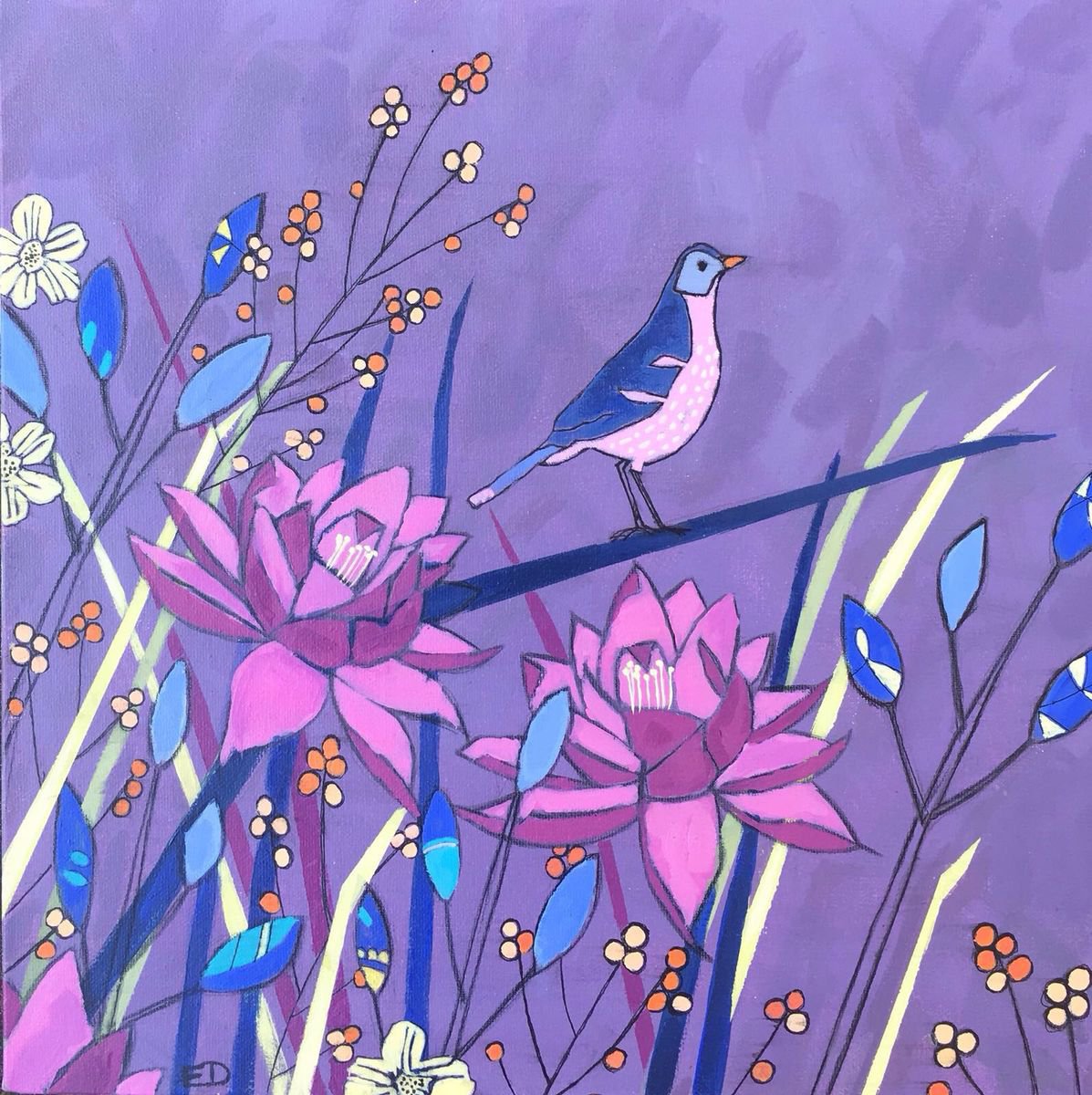 Purple Flowers by Emma Dashwood