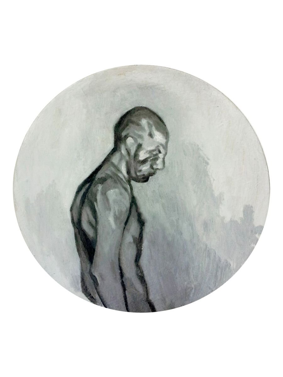 Photorealistic Portrait Oil Painting By Adam Grose Ma Pgce, 10 X 10, Self, Original Artwork