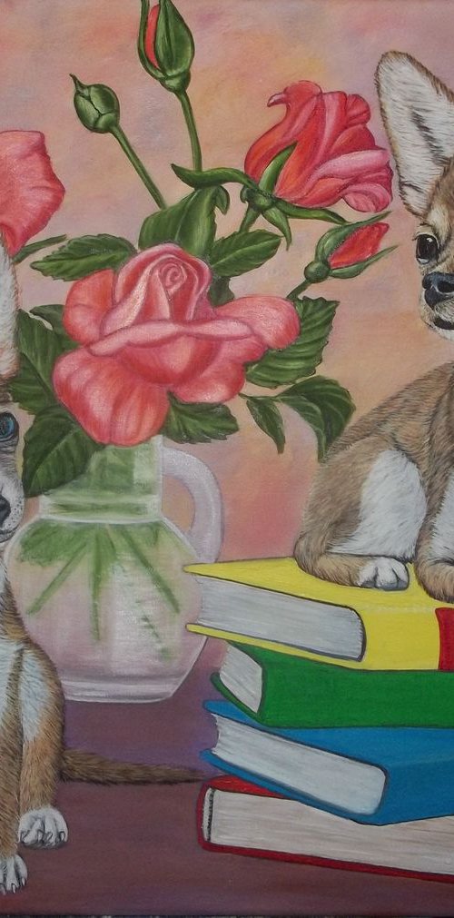 Two Chihuahuas by Sofya Mikeworth