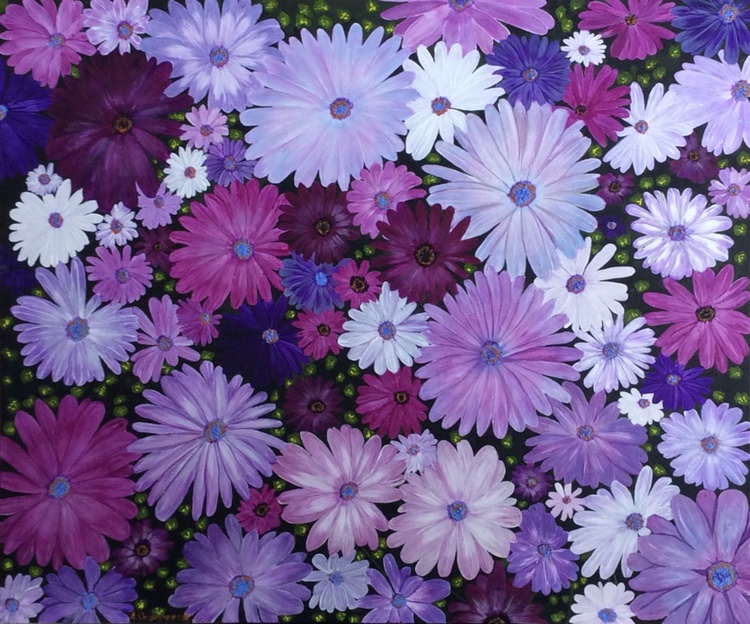 Daisies Acrylic Painting By Anne Shaughnessy Artfinder
