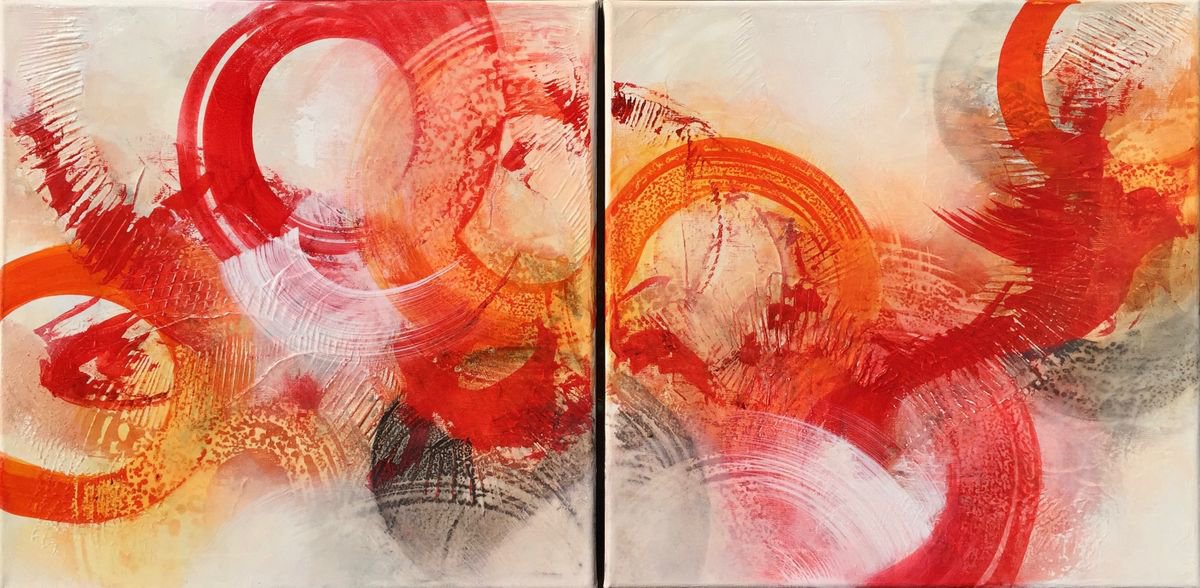 Organic Abstract Acrylic Painting By Natasha Dess, 39 X 20", L
