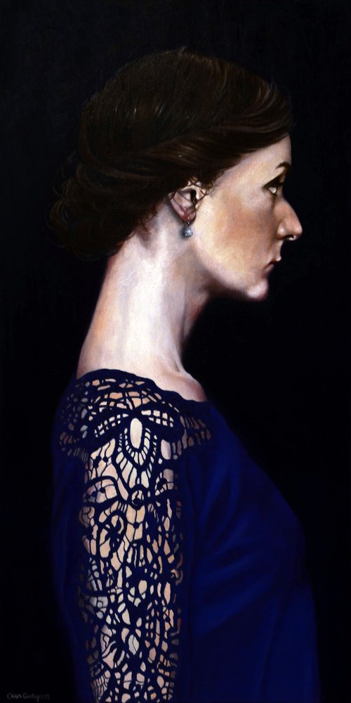 Portrait in blue by Chiara Castagna