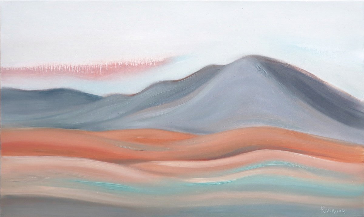 Impressionistic Landscape Oil Painting By Nataliia Karavan, 39 X 24", A Sense Of Serenity, Original Artwork