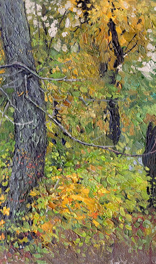 Chestnut tree in autumn. Tsaritsyno by Simon Kozhin