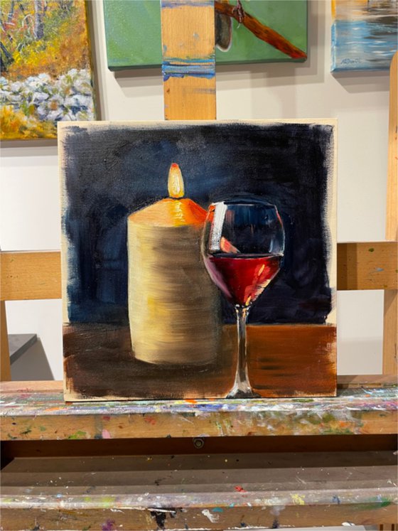 Candle and Wine