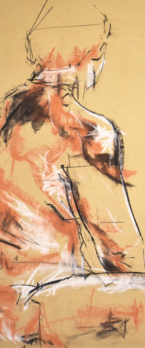 Study of a female Nude - Life Drawing No 411 by Ian McKay