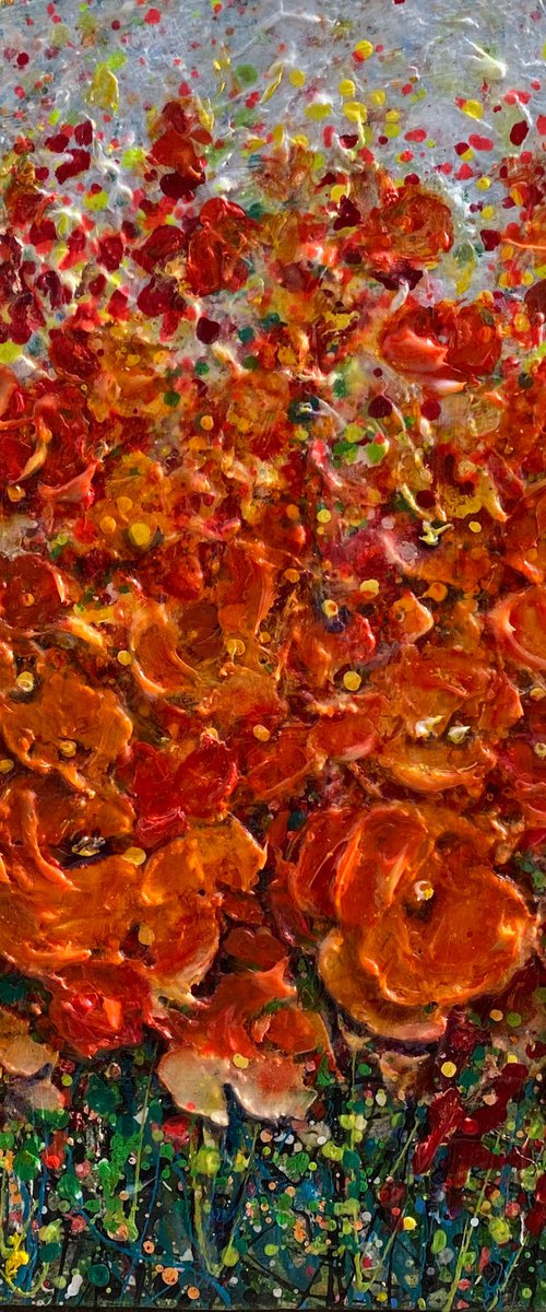 Abstract Poppies 2 by Lena Owens at OLena Art