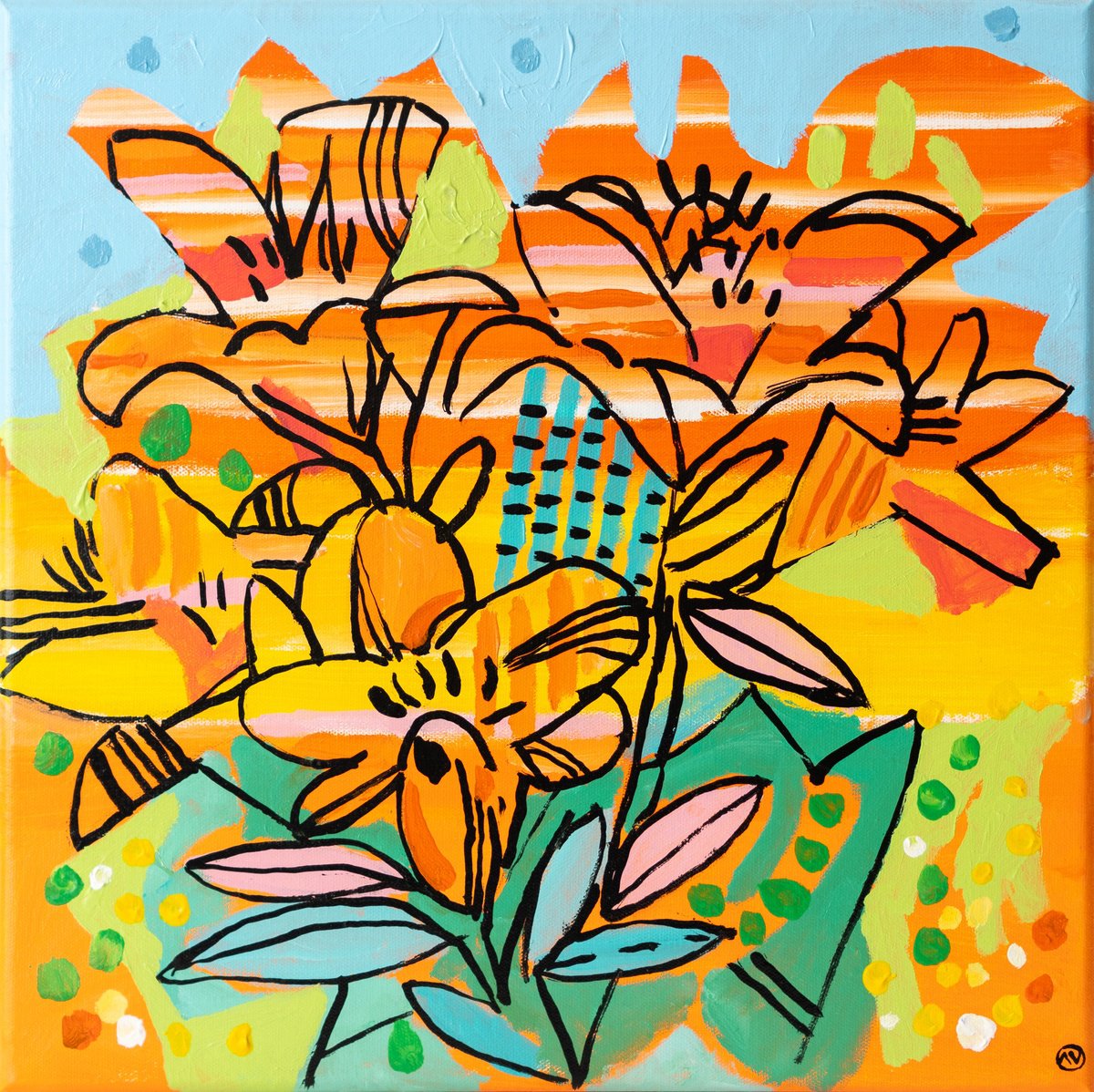 Blooms in Brushstrokes 7 (AV Art) by Joseph Villanueva