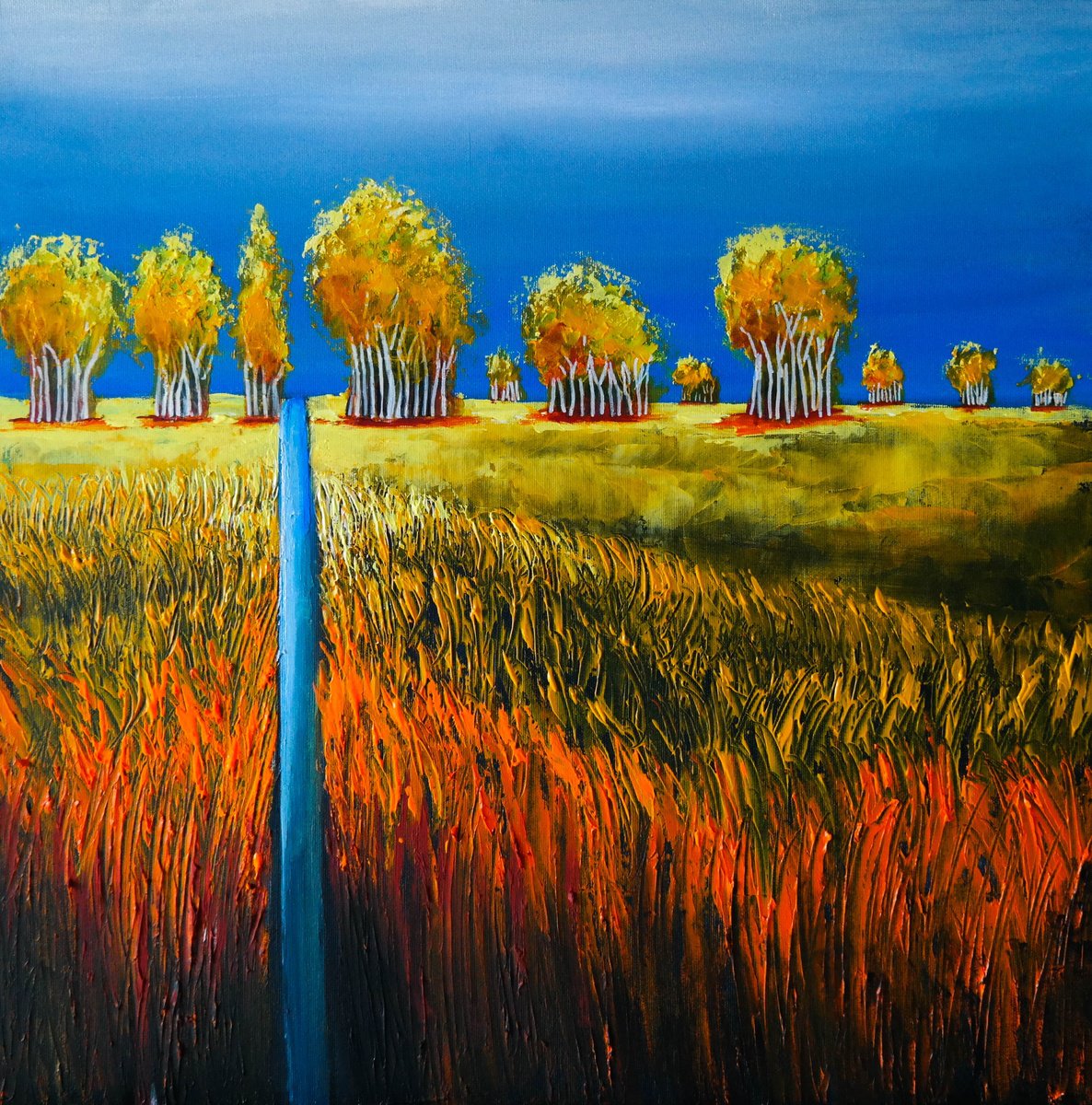 The Yellow Trees - Fields and Colors Series by Danijela Dan