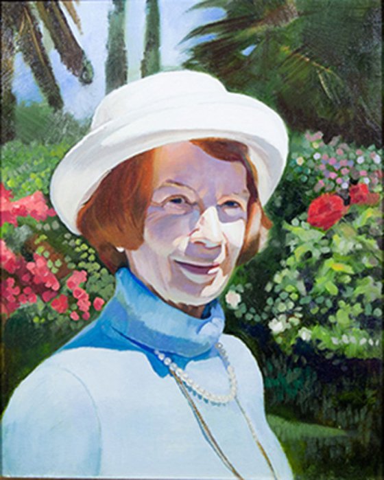 Portrait of a lady with a hat
