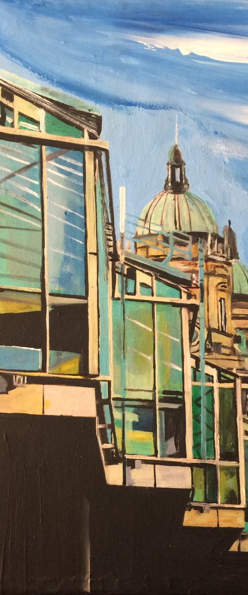 Shops Over Water, Hull by Andrew  Reid Wildman