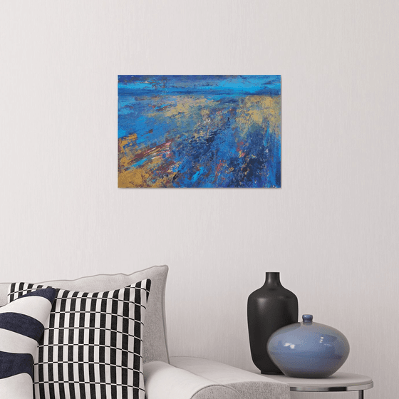 Abstract blue landscape