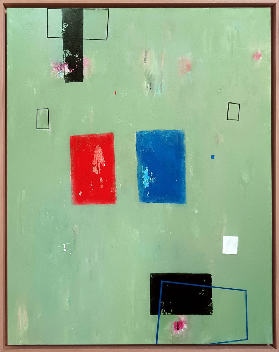 Abstract Acrylic Painting By Luis Medina, 30 X 38", Spring Flashes, Original Artwork