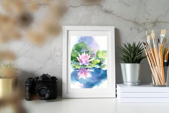 Diptych "Pink Lotuses"