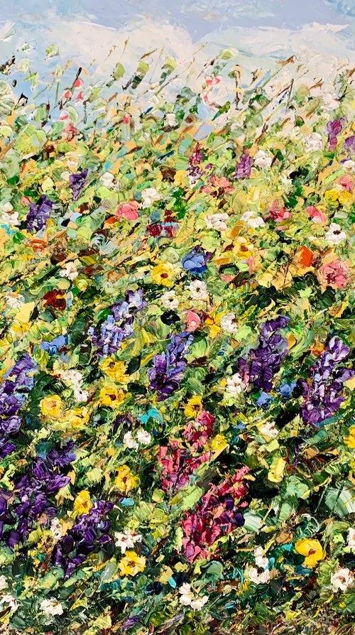 Field of blooming lupines by Vilma Gataveckienė