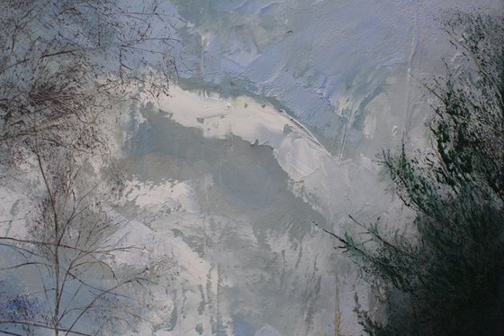 Standing on the edge of Gallows Wood (Large Painting)