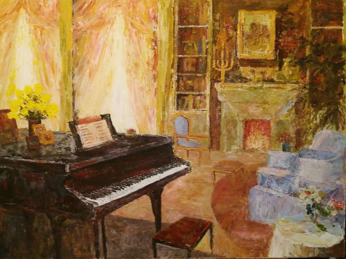 Interior with piano by slobodan paunovic