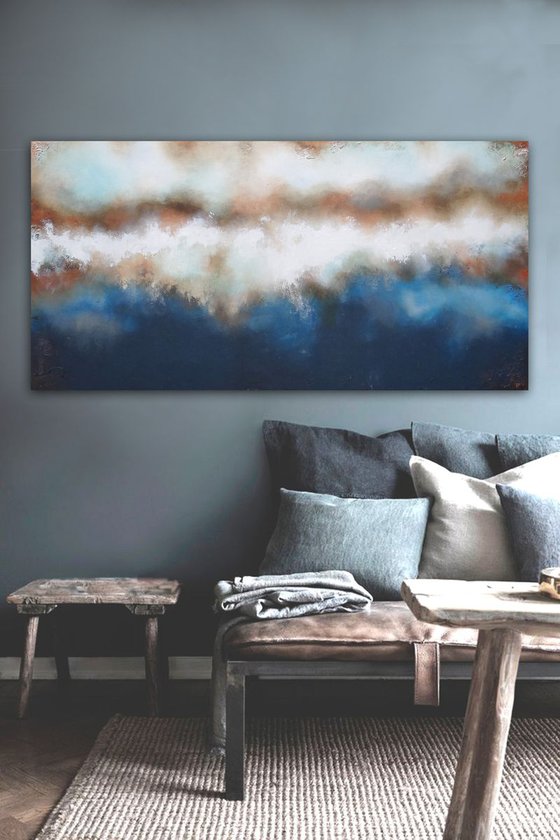 blue flows (140 x 70 cm)