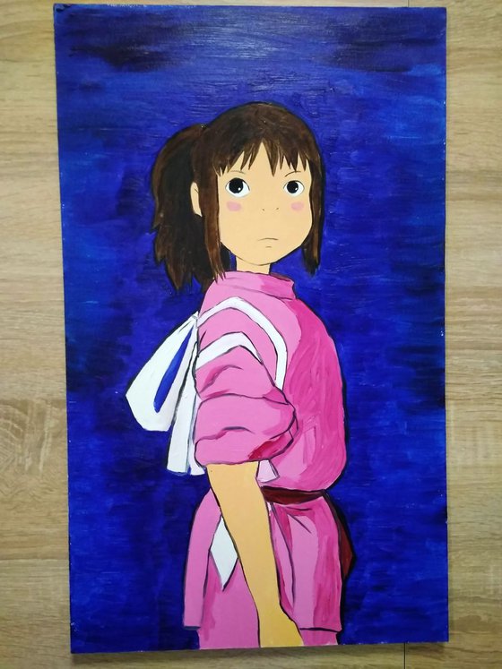 Chihiro from Spirited Away by Hayao Miyazaki Original fan art