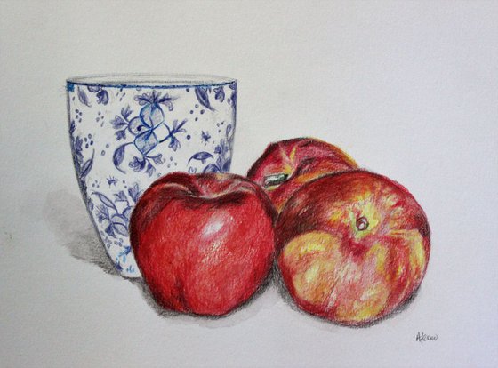 Delft Blue and Nectarines
