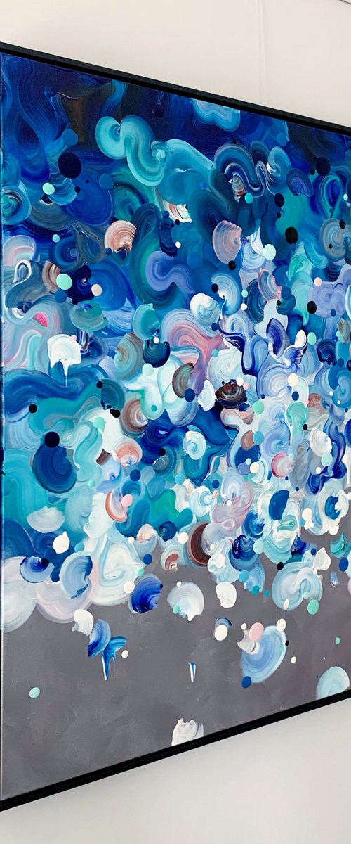'Passion de undas II' - 40x40" FRAMED by Tatiana Georgieva