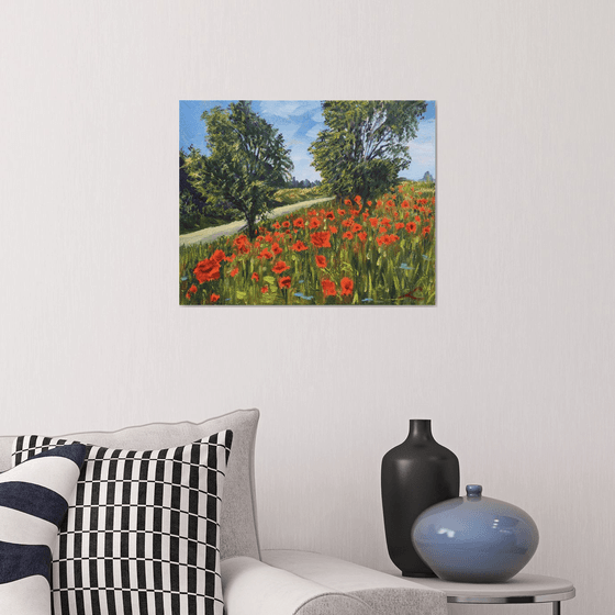 Landscape with poppies 2