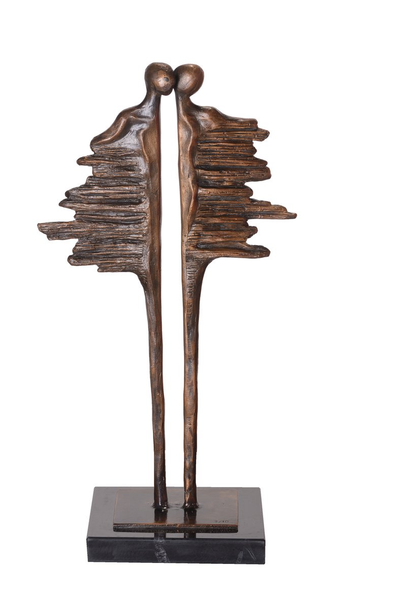 Abstract Bronze Sculpture By Seda Eyuboglu, 11 X 21", Breath, Original Artwork