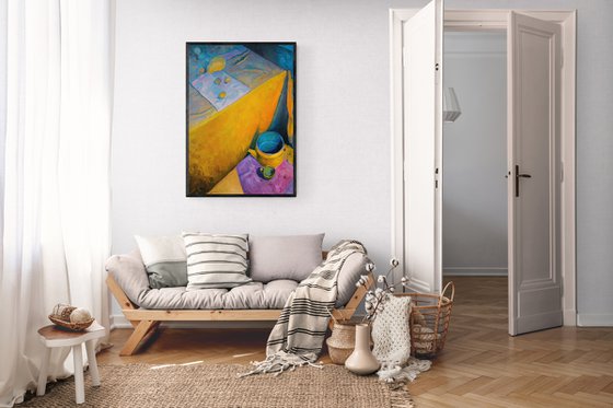 Still Life with Orange Drapery