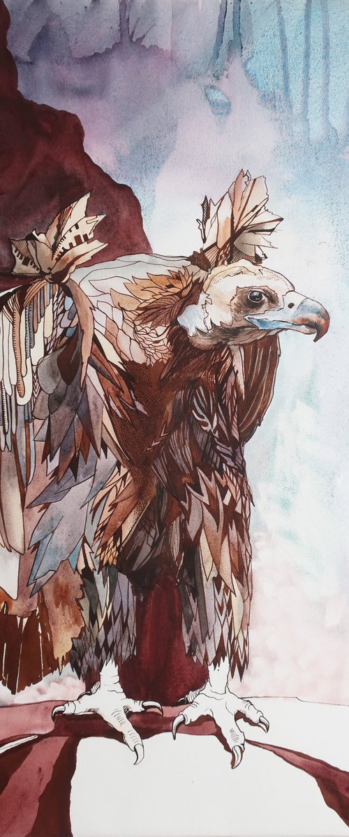 Vulture bird. by Alla Vlaskina