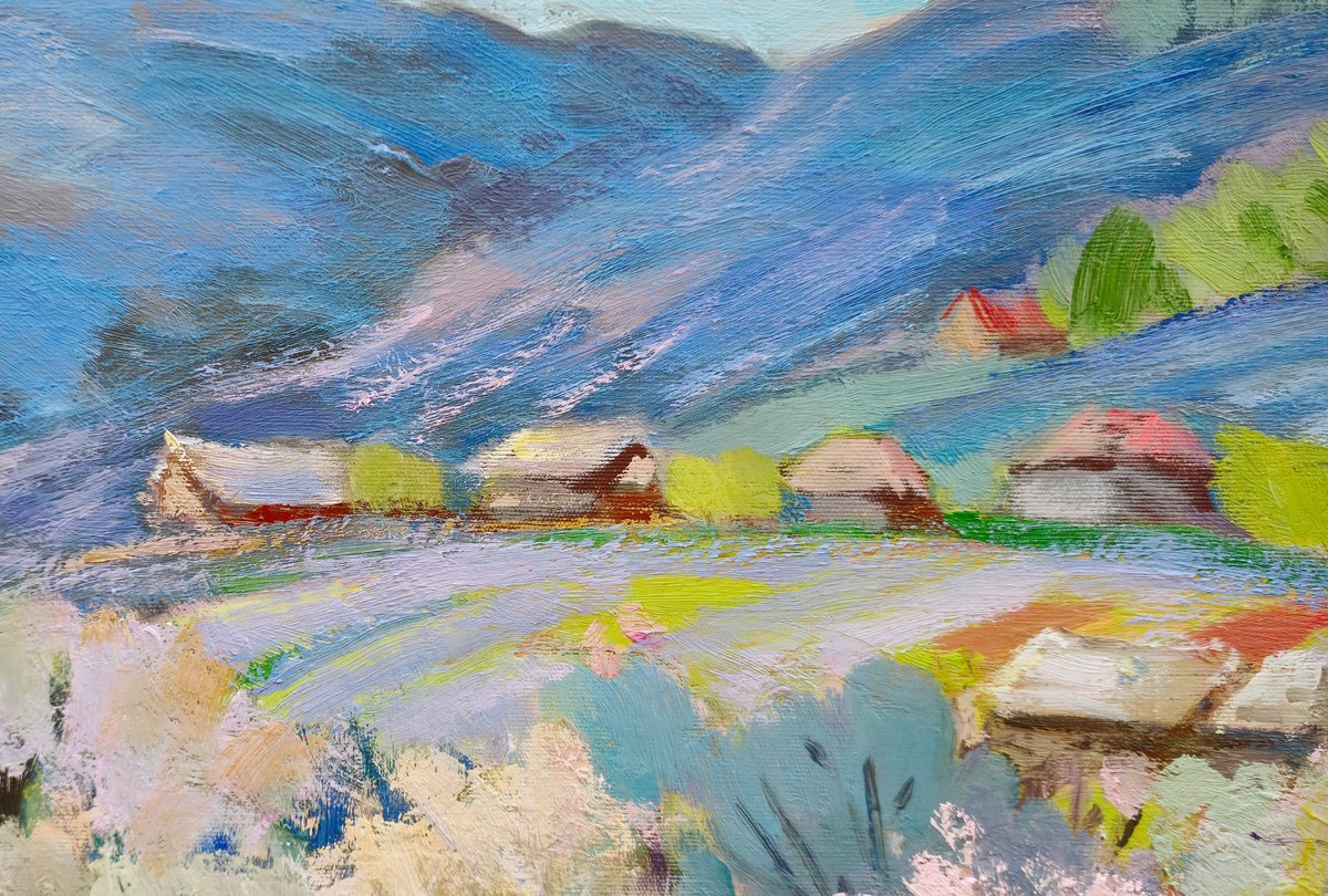 Impressionistic Landscape Oil Painting By Hrachya Hakobyan, 27 X 24, Spring - One Of A Kind, Original Artwork
