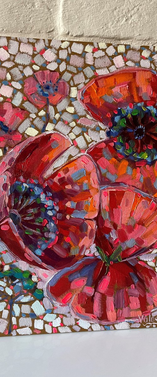 Red poppies by Mary Voloshyna