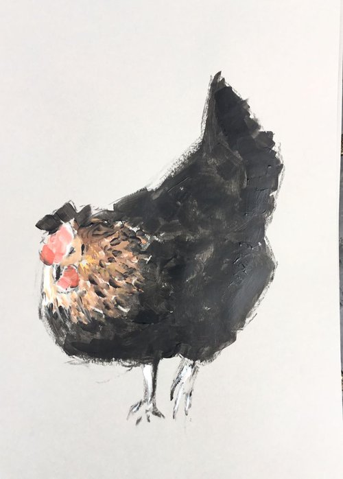 Chicken Study 4 by Dominique Dève