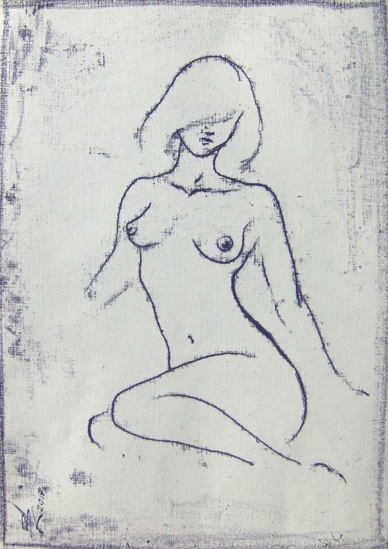 Nude monotype # 40