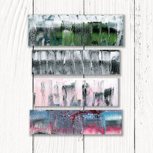A Creative Soul Collection 6 - 4 Small Abstract Paintings by Kathy Morton Stanion by Kathy Morton Stanion
